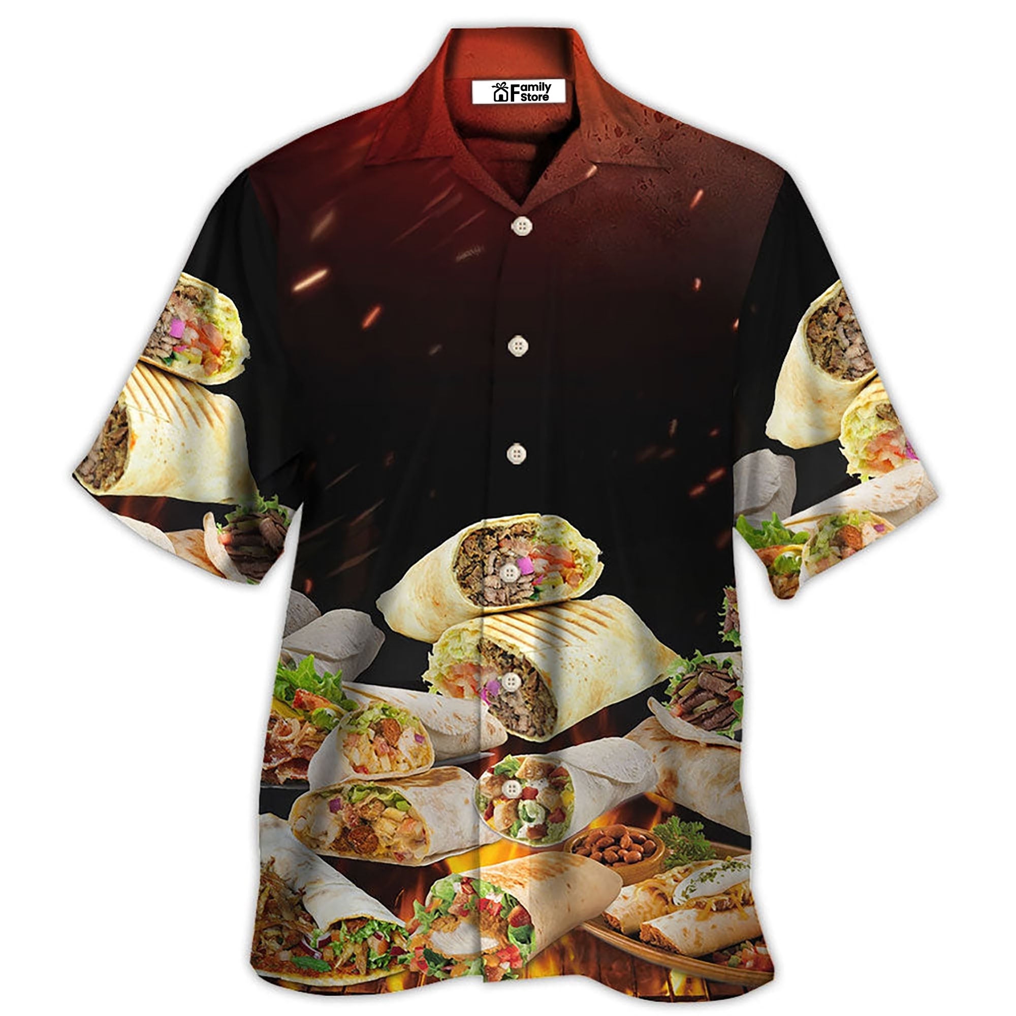 Food Burritos Fast Food Delicious Hawaiian Shirt