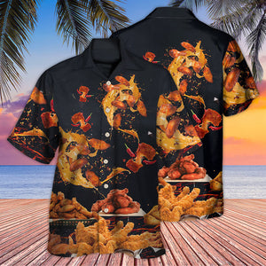 Food Chicken Wing Fast Food Delicious Hawaiian Shirt