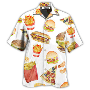 Food Fast Food White Style Hawaiian Shirt