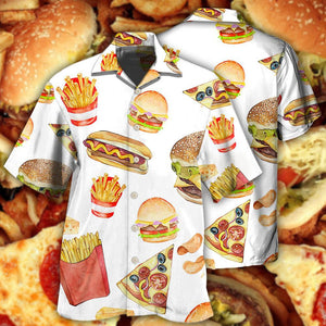 Food Fast Food White Style Hawaiian Shirt