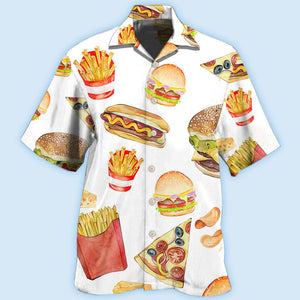 Food Fast Food White Style Hawaiian Shirt