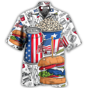 Food Independence Day Hawaiian Shirt