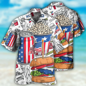 Food Independence Day Hawaiian Shirt