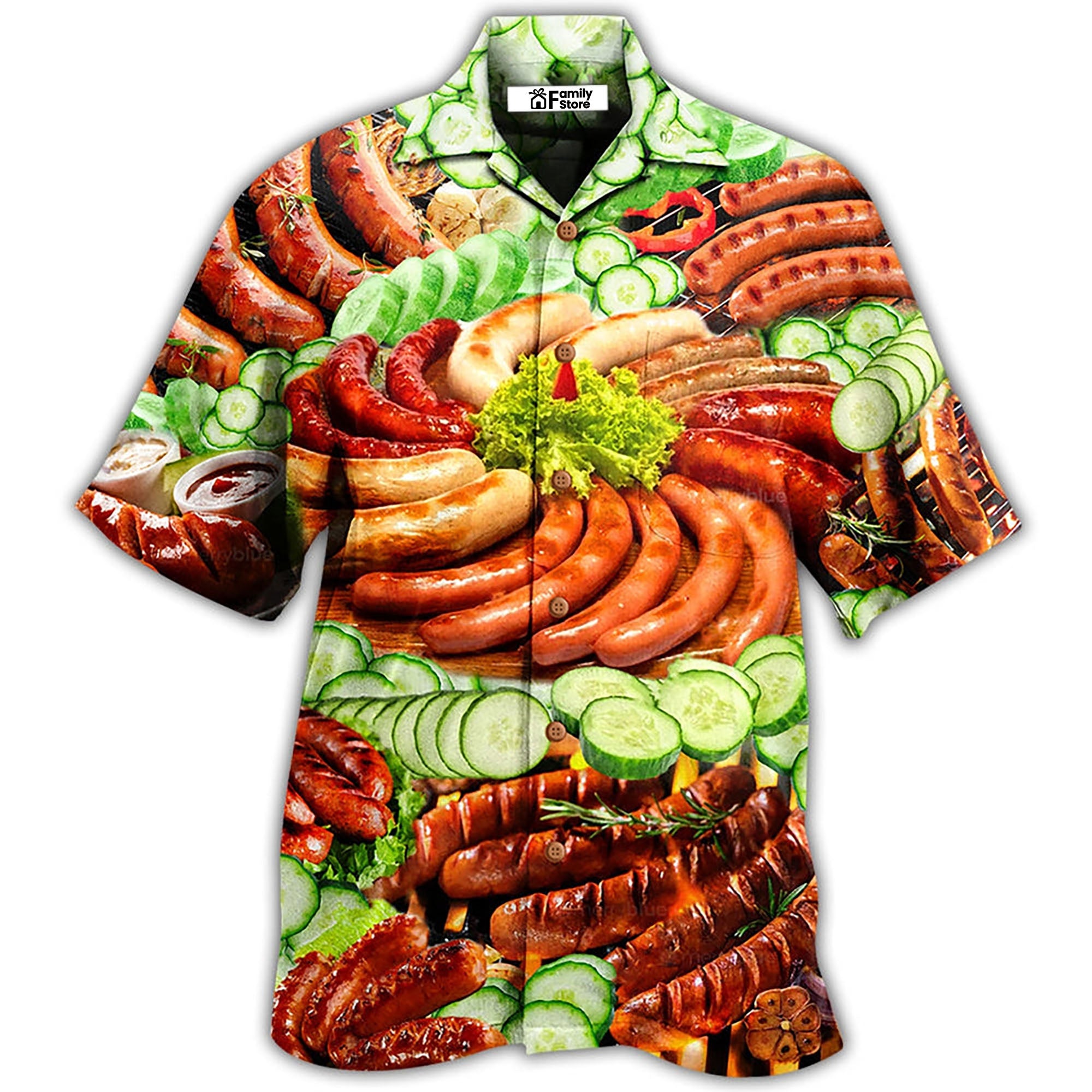 Food Life Is Better With Hot Dog Salad Hawaiian Shirt