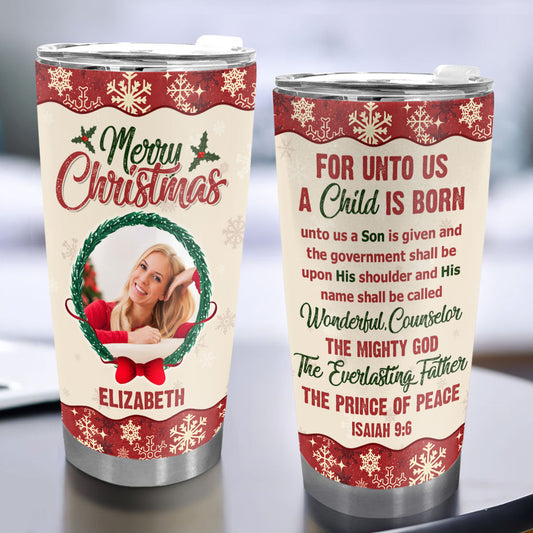 ForUntoUsAChildIsBornPersonalizedStainlessSteelTumbler_1