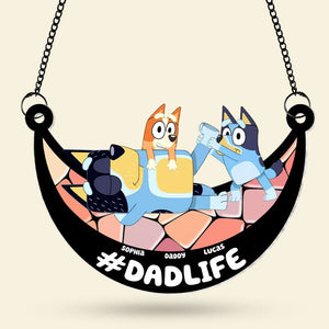 Funny Dadlife BL - Gifts For Dad - Personalized Window Hanging Suncatcher Ornament