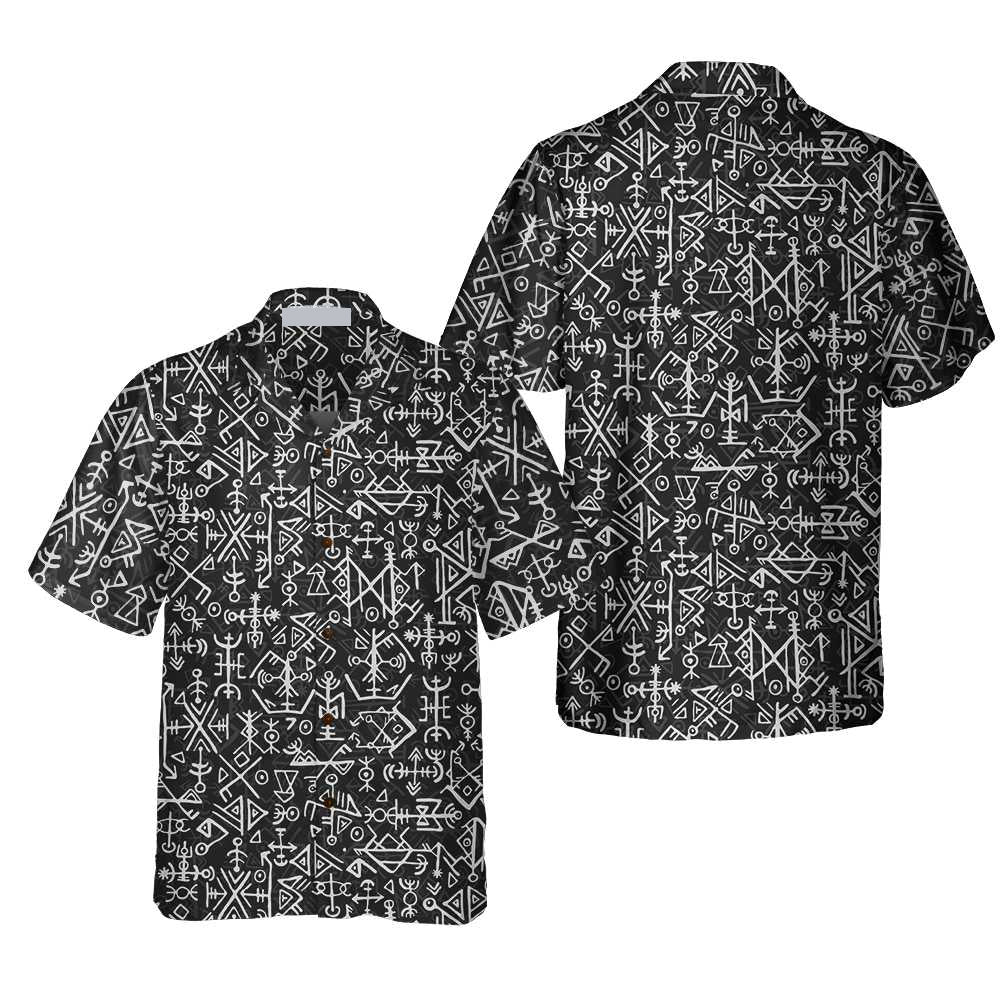 Futhark Norse Islandic And Viking Symbol Hawaiian Shirt