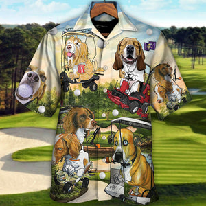 Golf Funny Dog Golf Cart This Is How I Roll Golf Lover - Hawaiian Shirt