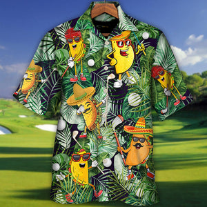 Golf Funny Taco Playing Let'S Par Tee Lover Hawaiian Shirt