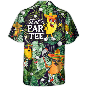 Golf Funny Taco Playing Let'S Par Tee Lover Hawaiian Shirt