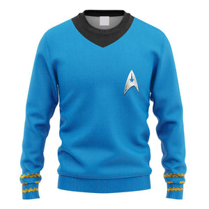 Star Trek The Original Series 1966 1969 Blue Sweater For Men, Women