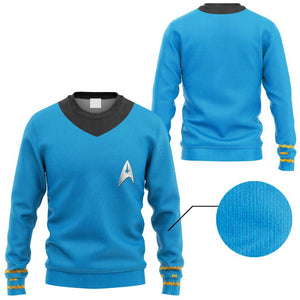 Star Trek The Original Series 1966 1969 Blue Sweater For Men, Women