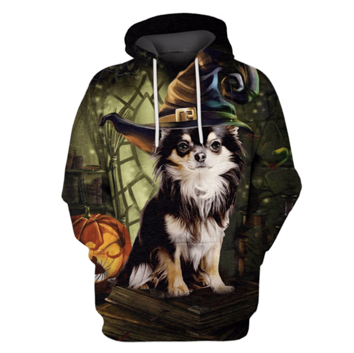 Costume 3D Dog Halloween Witch Hat Hoodie