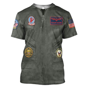 Personalized Cosplay Top Gun Pete Maverick Mitchell T-Shirts For Men