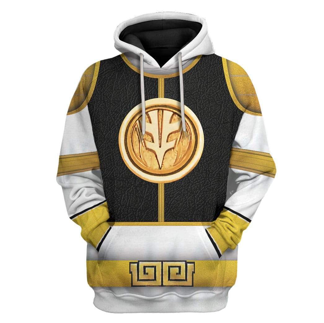 White Ranger Costume Cosplay Hoodie For Men