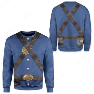 Union Infantry Uniform in Civil War Apparel Sweater For Men