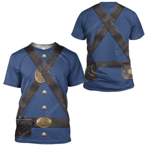 Union Infantry Uniform in Civil War T-Shirts For Men