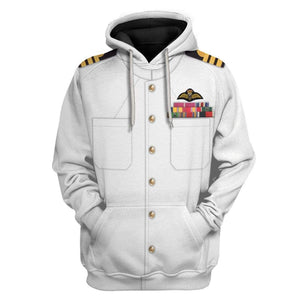 White Uniforms Of The Royal Navy Hoodie For Men