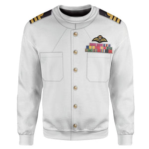 White Uniforms Of The Royal Navy Apparel Sweater For Men