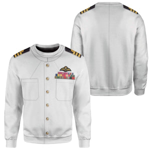 White Uniforms Of The Royal Navy Apparel Sweater For Men