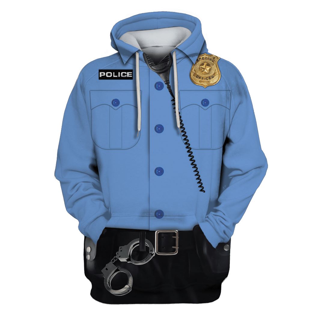 Police Special Officer Costume Cosplay Hoodie For Men And Women