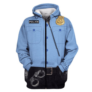 Police Special Officer Costume Cosplay Hoodie For Men And Women