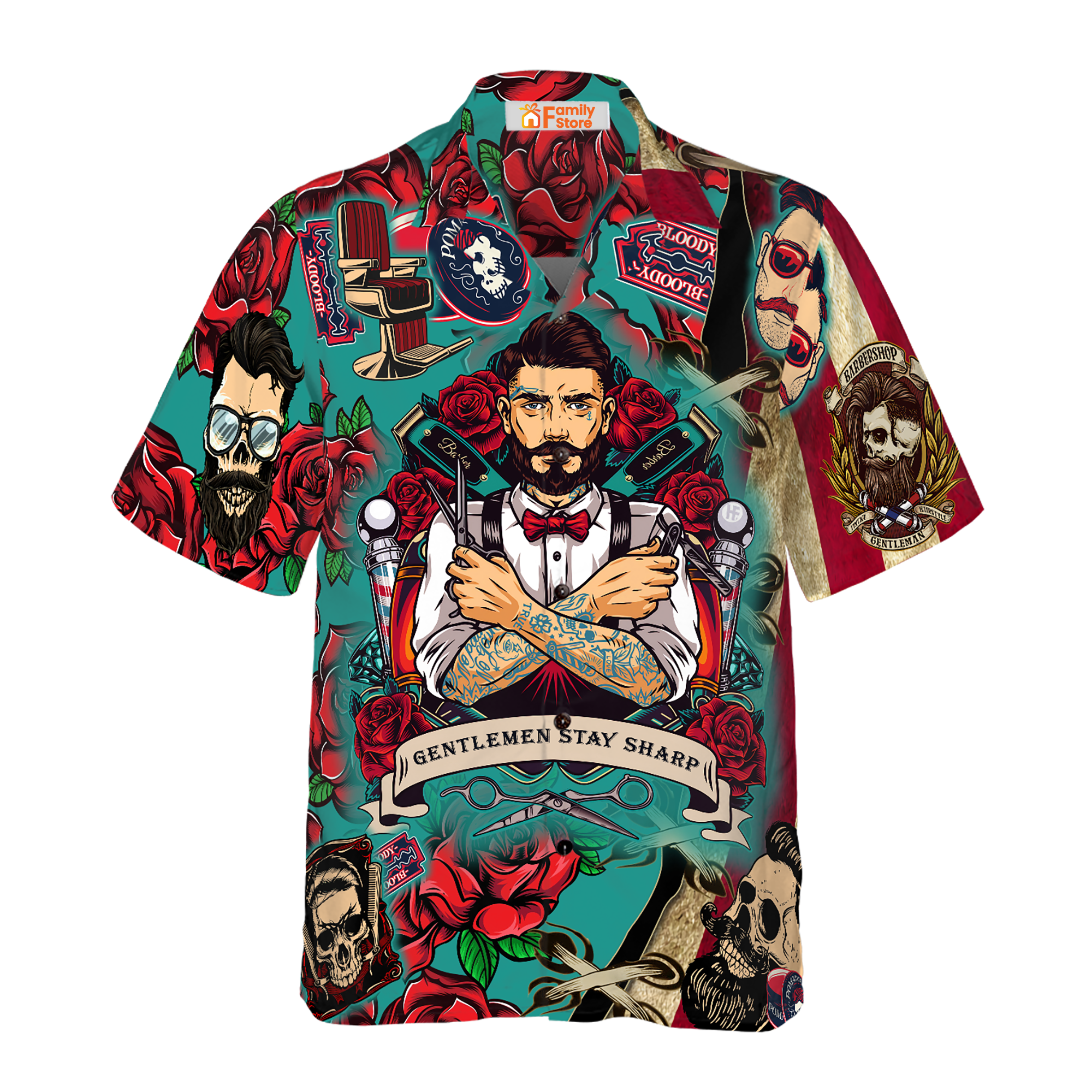 Gentlemen Stay Sharp Barber Shirt Hawaiian Shirt