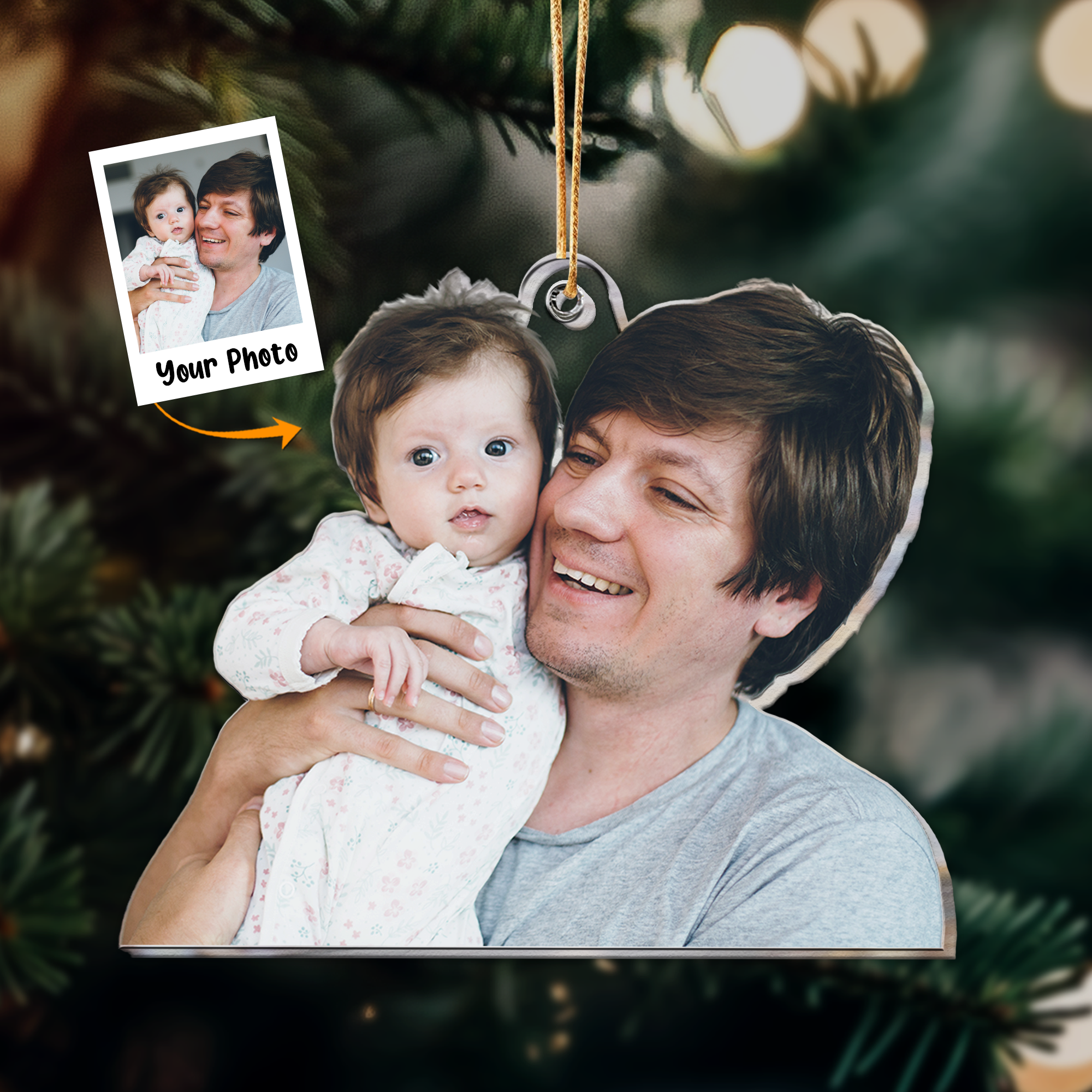 Gift For New Dad Personalized Acrylic Photo Ornament3_4173c5c9 6cad 4433 8e3c 01f5c85dfbcd