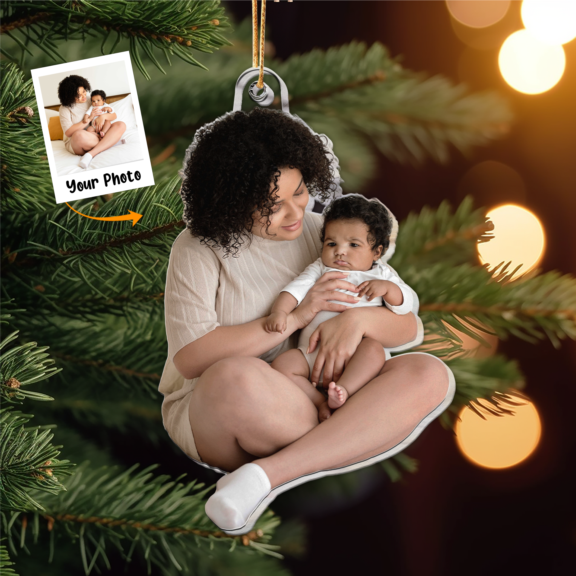 Gift For New Mom Personalized Acrylic Photo Ornament 1_f75f25c5 8b71 4cca 91b9 5a614b40271f