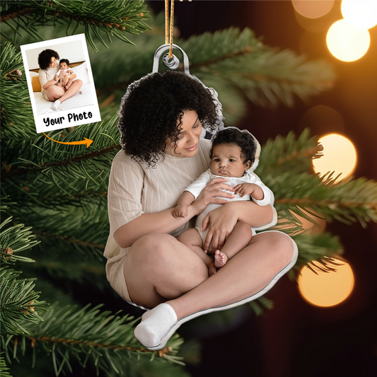Gift For New Mom Personalized Acrylic Photo Ornament 1_f75f25c5 8b71 4cca 91b9 5a614b40271f