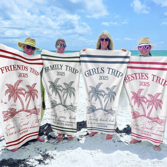 Girls Trip 2025 Personalized Quick Dry Beach Towel_0
