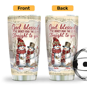 God Blessed The Broken Road That Led Me Straight To You | Personalized Stainless Steel Tumbler