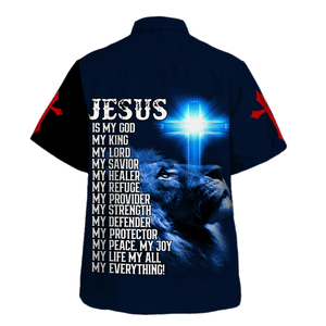 God Christian Jesus Lion Hawaiian Shirt