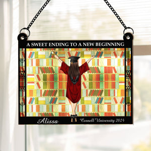 Graduation Gift Suncatcher - Personalized Window Hanging Suncatcher Ornament - GR4 PT