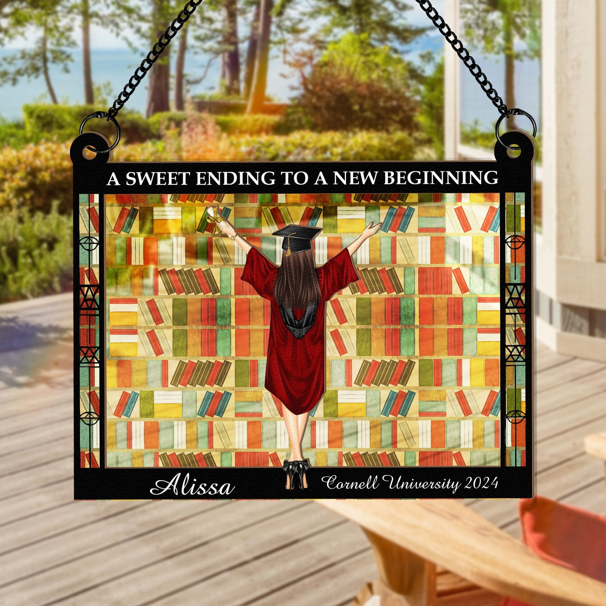 Graduation Gift Suncatcher Personalized Window Hanging Suncatcher Ornament _6