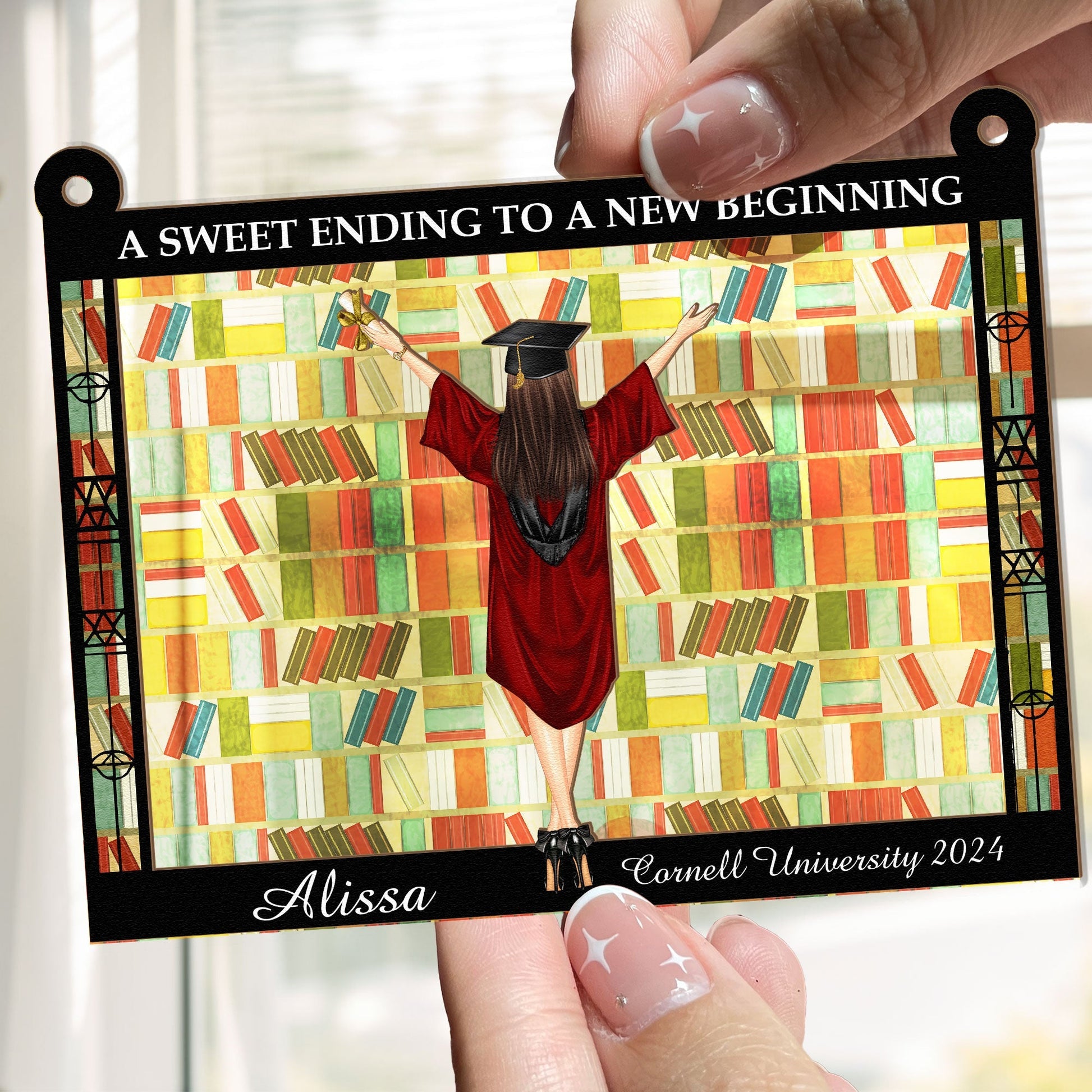 Graduation Gift Suncatcher Personalized Window Hanging Suncatcher Ornament _8