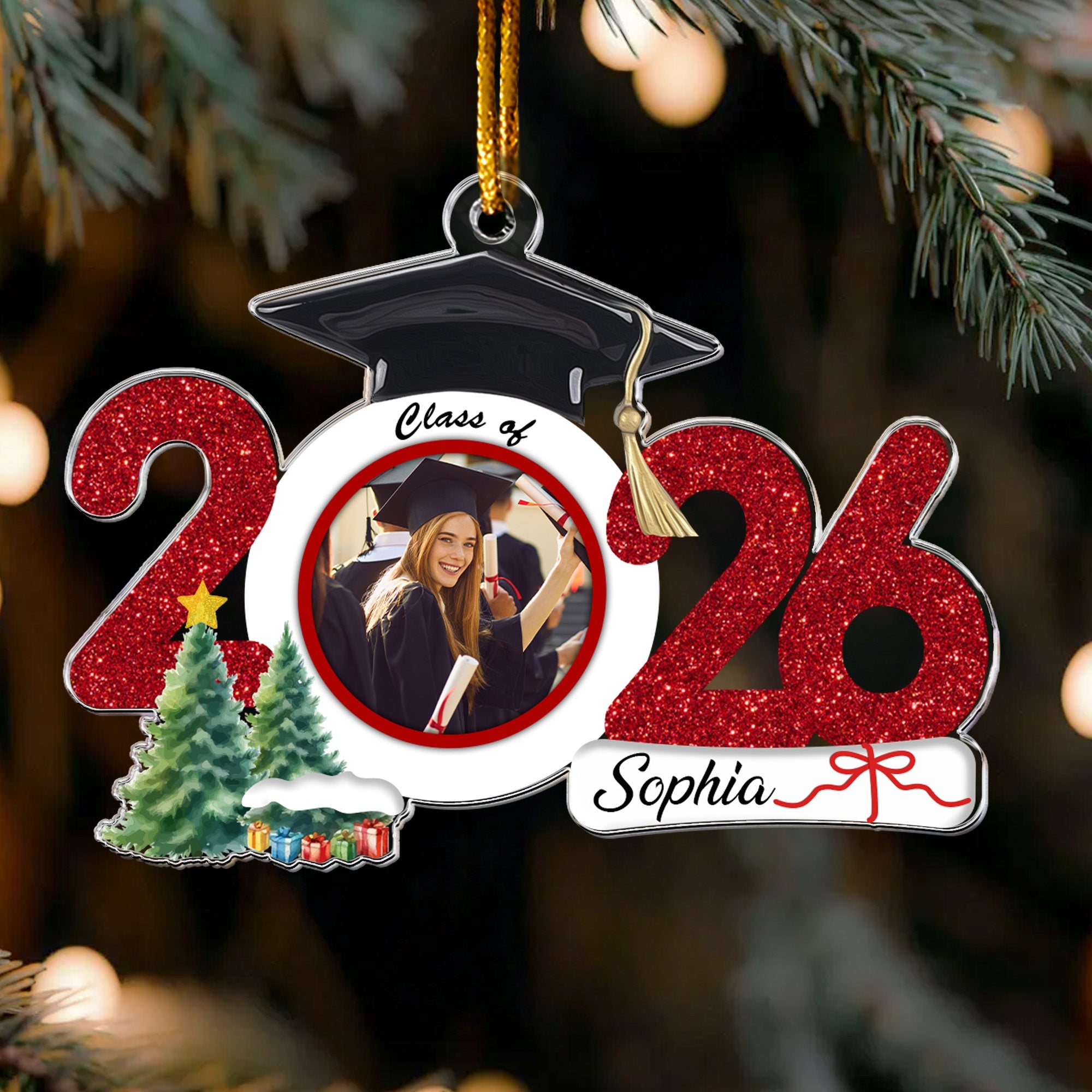 Graduation Ornament Class Of 2026 Personalized Acrylic Photo Ornament_1