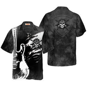 Guitar And Skull Hawaiian Shirt