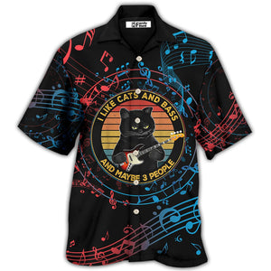 Guitar I Like Cats And Bass Hawaiian Shirt