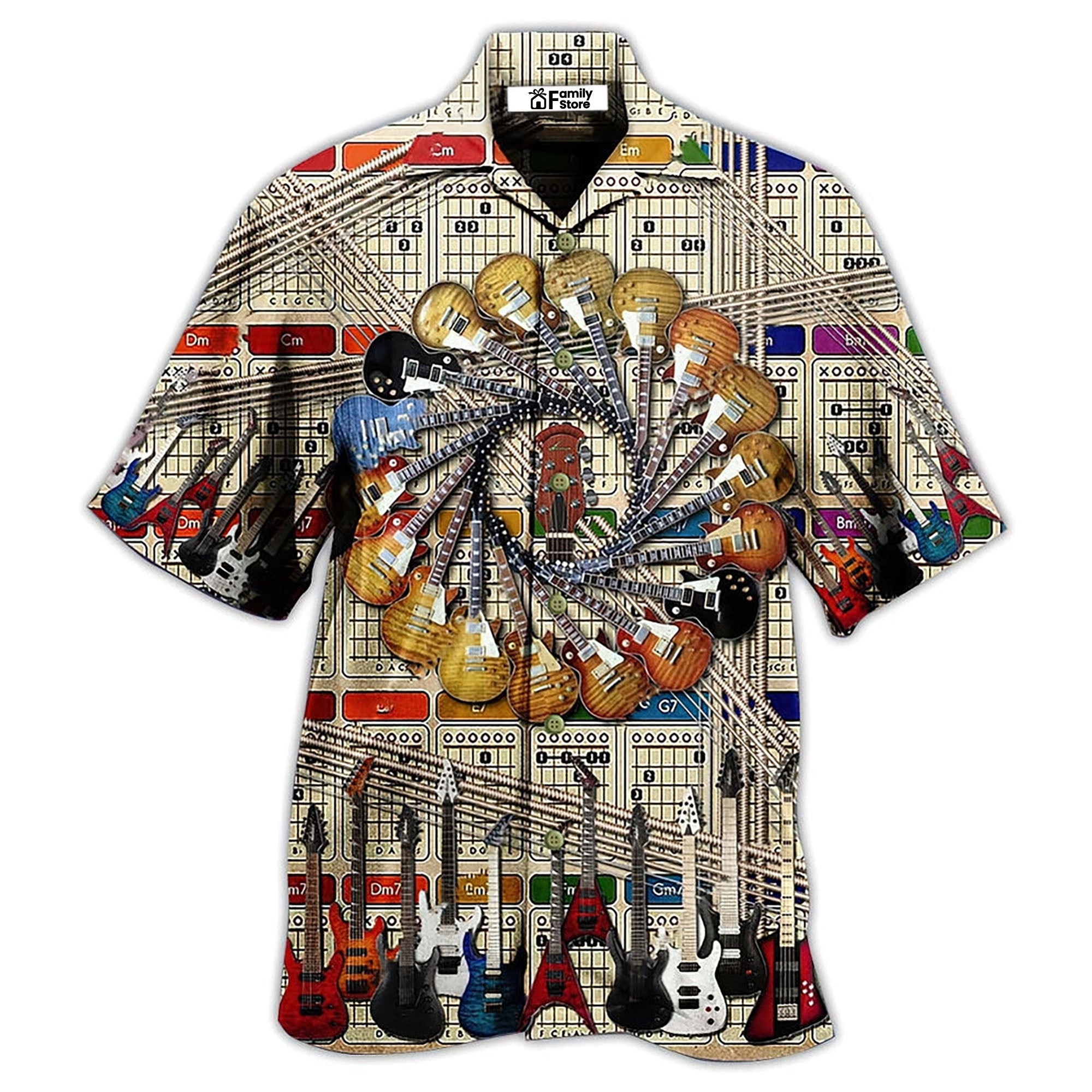 Guitar Music I Love Electric Guitar Hawaiian Shirt