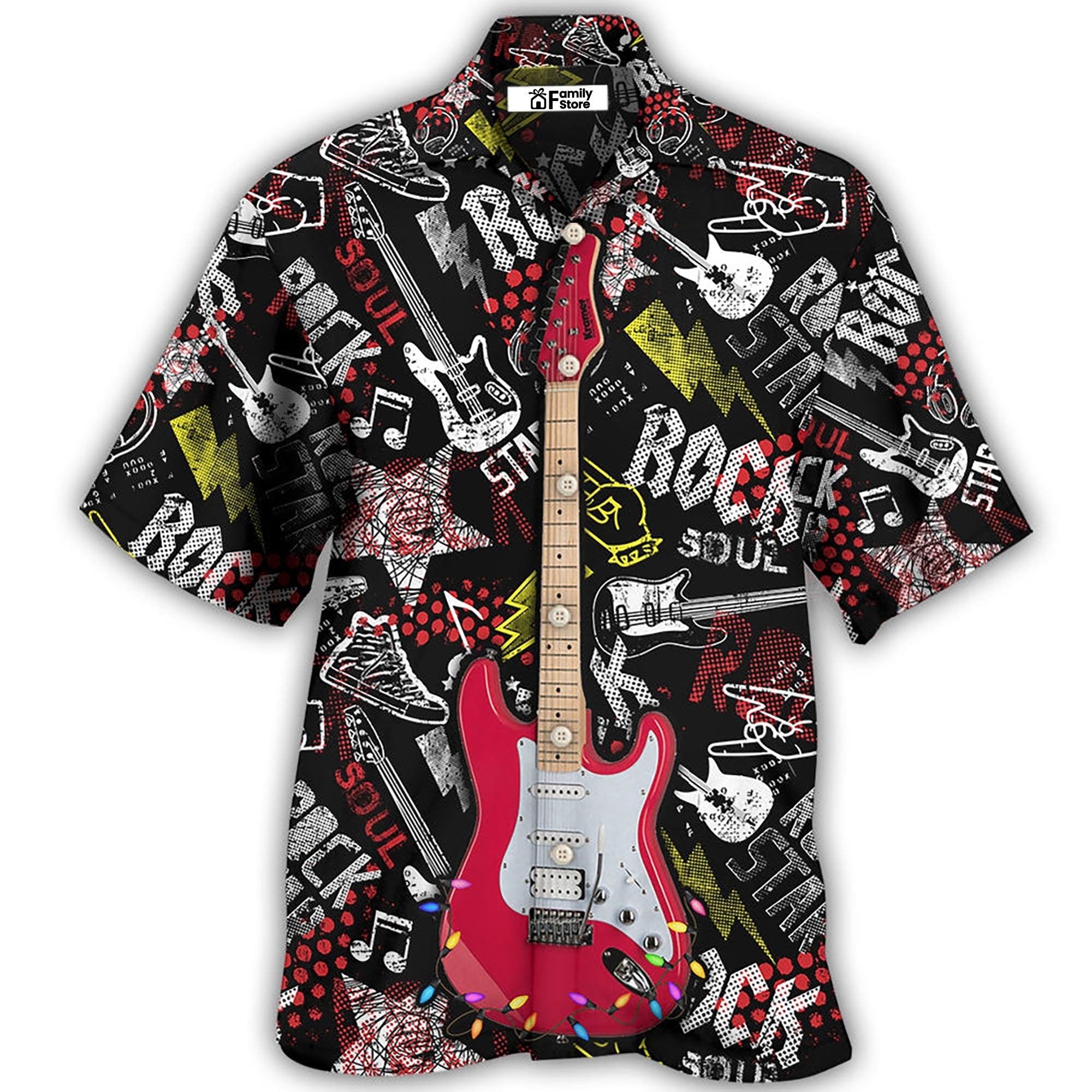 Guitar Rock Soul Merry Christmas Happy Hawaiian Shirt