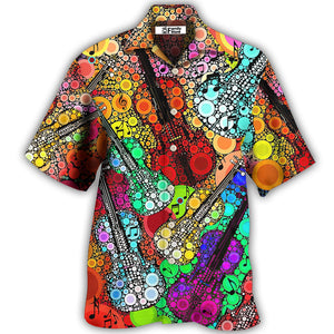 Guitar Scroll Bubble Hawaiian Shirt