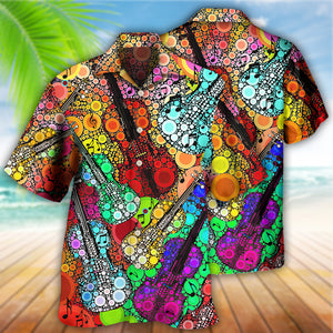 Guitar Scroll Bubble Hawaiian Shirt