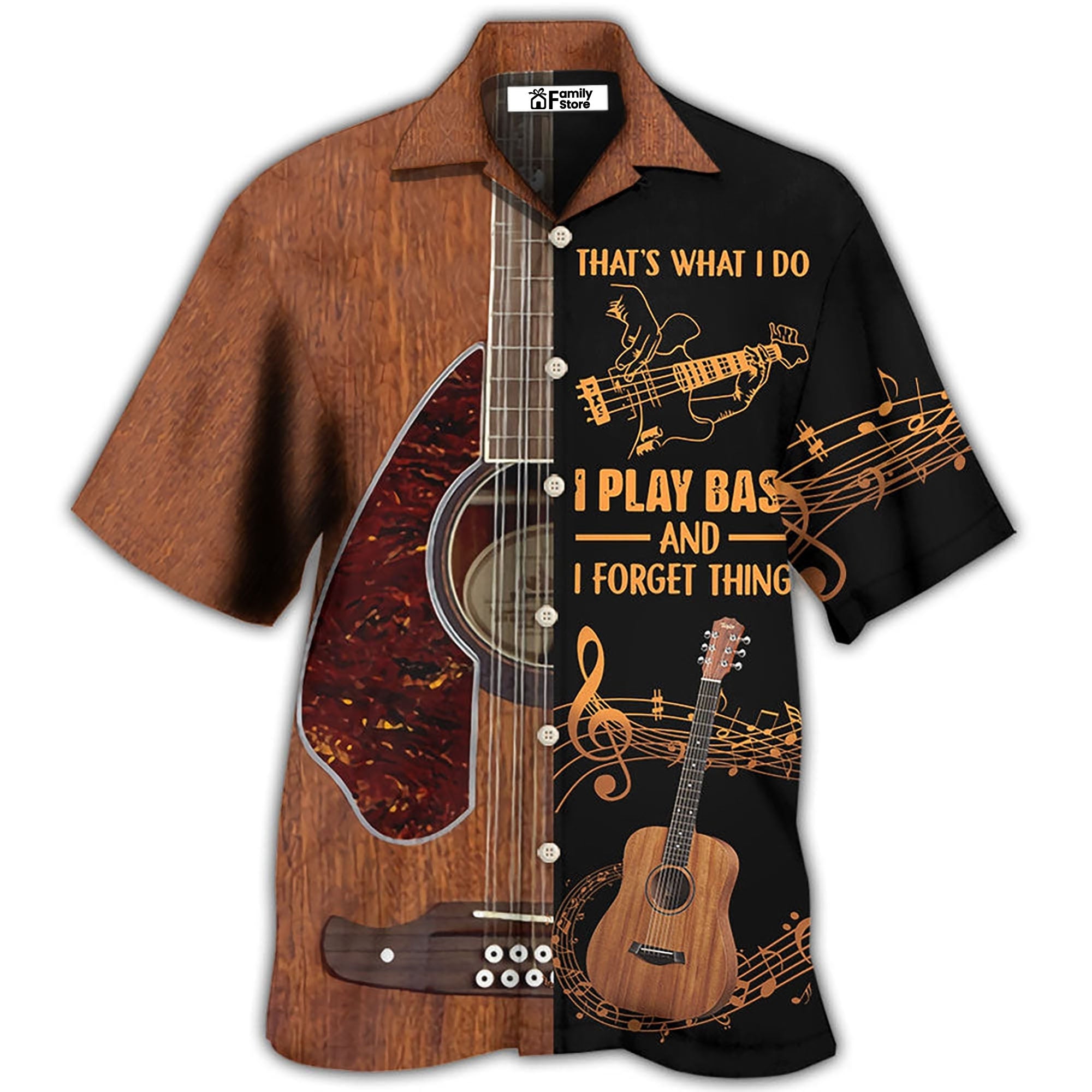 Guitar That's What I Do I Play Bass Hawaiian Shirt