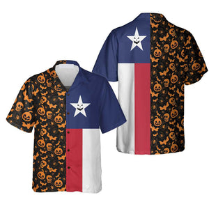 Halloween Texas Flag Hawaiian Shirt, Funny Texas Shirt For Halloween