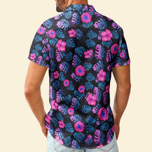 Custom Photo Big Face Funny Tropical - Personalized Hawaiian Shirt