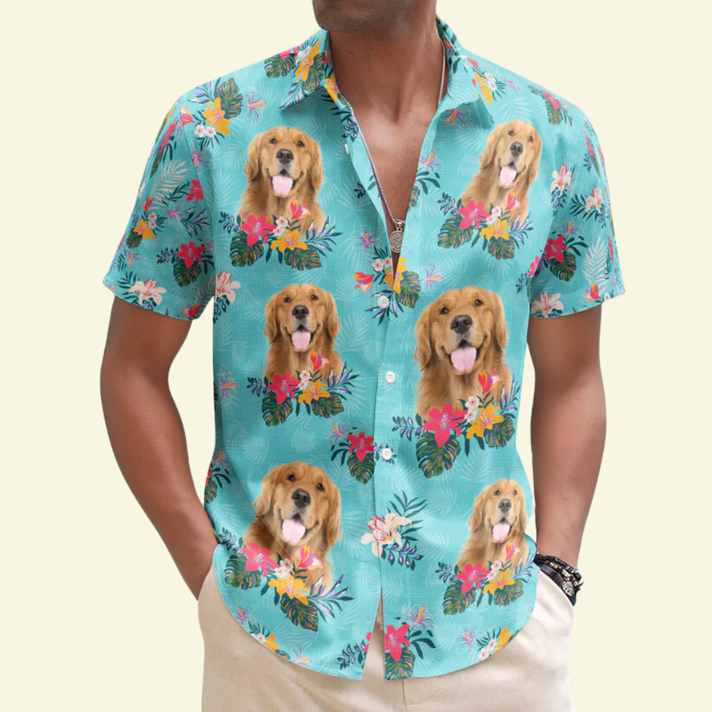Custom Face Funny Photo Tropical - Gift For Pet Lovers - Personalized Hawaiian Shirt