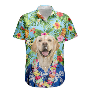 Custom Photo Big Face Funny - Gift For Dog Lovers - Personalized Hawaiian Shirt