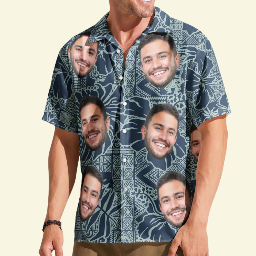 Custom Photo Funny Pet Family Friends Tiki Bar Summer - Personalized Hawaiian Shirt