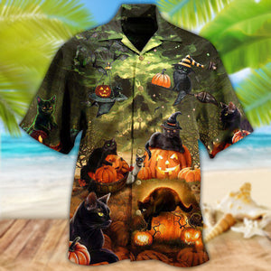 Halloween Black Cat May Luck Be Yours On Halloween - Hawaiian Shirt